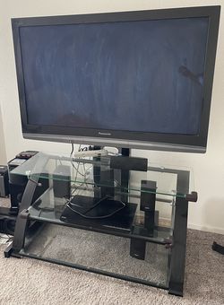 TV + TV Stand + Sony Speakers