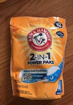 Arm and hammer power paks 21 pk $3.00 each or 2/$5.00