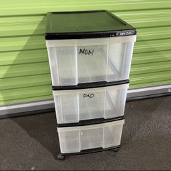 Mini Chest Rolling 3 Drawer Storage 