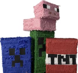 Minecraft Theme Decorations Or Piñatas