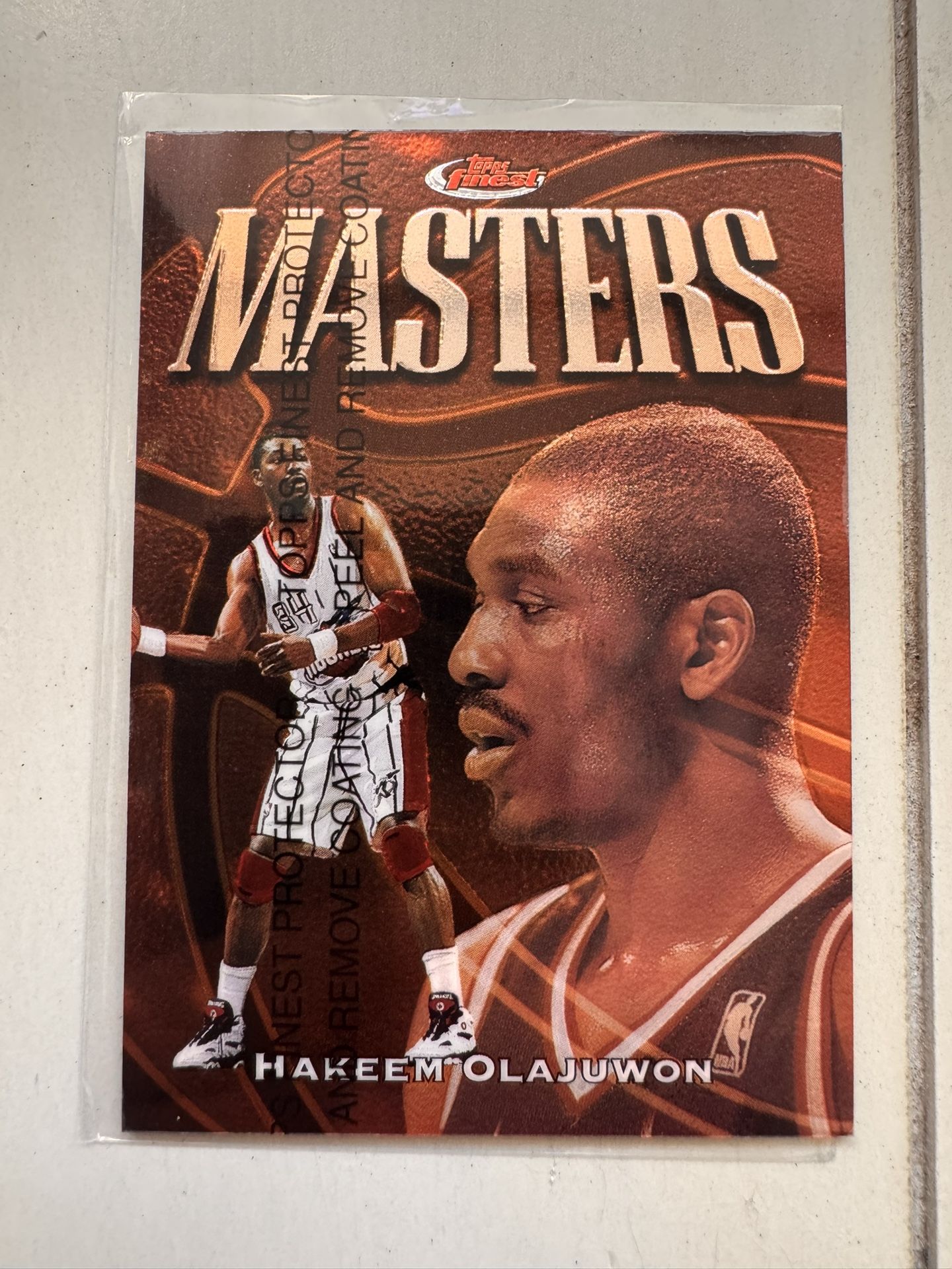 Hakeem Olajuwon Topps Finest Masters with Coating #195 Houston Rockets