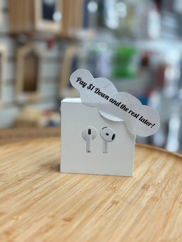Apple Airpods 4 Bluetooth Earbuds - Pay $1 To Take It Home Today and pay the rest later.