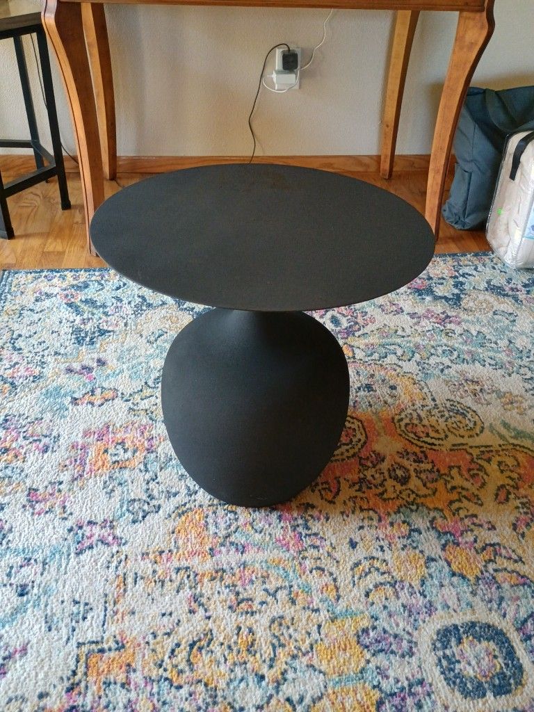 Metal Textured Black Table