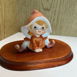 Vintage Homco Porcelain Garden Pixie 