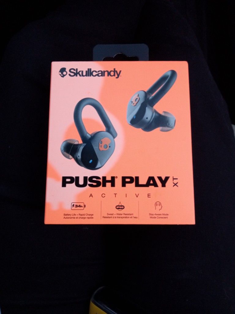 Skullcandy Pushplay XT Bluetooth Earbuds (BRAND NEW IN THE BOX)