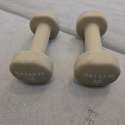 Set of 7lbs weights