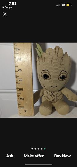 Marvel TY Beanie Babies Groot Marvel Guardians of the Galaxy Stuffed Plush