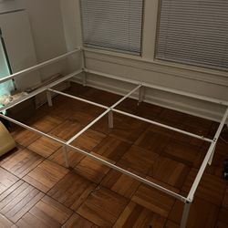 Full-sized white Bed Frame 