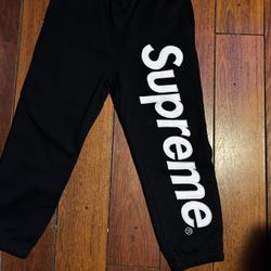 Supreme Black Sweats 