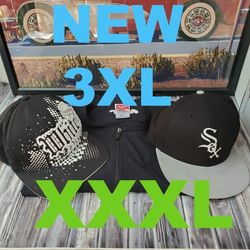 New Men's 3XL XXXL Rawlings Pullover Shirt 2 New Hats New Era 7 1/2 Large XL Flex Cap