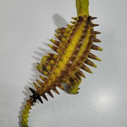 Vintage 1980s Yellow Ankylosaurus Dinosaur Toy Figure