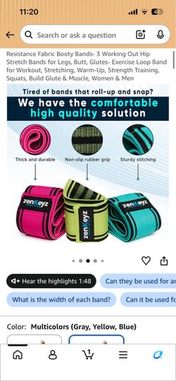 Resistance fabric bands