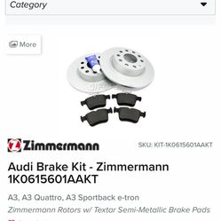 A3 Audi 8V Rear Brake kit