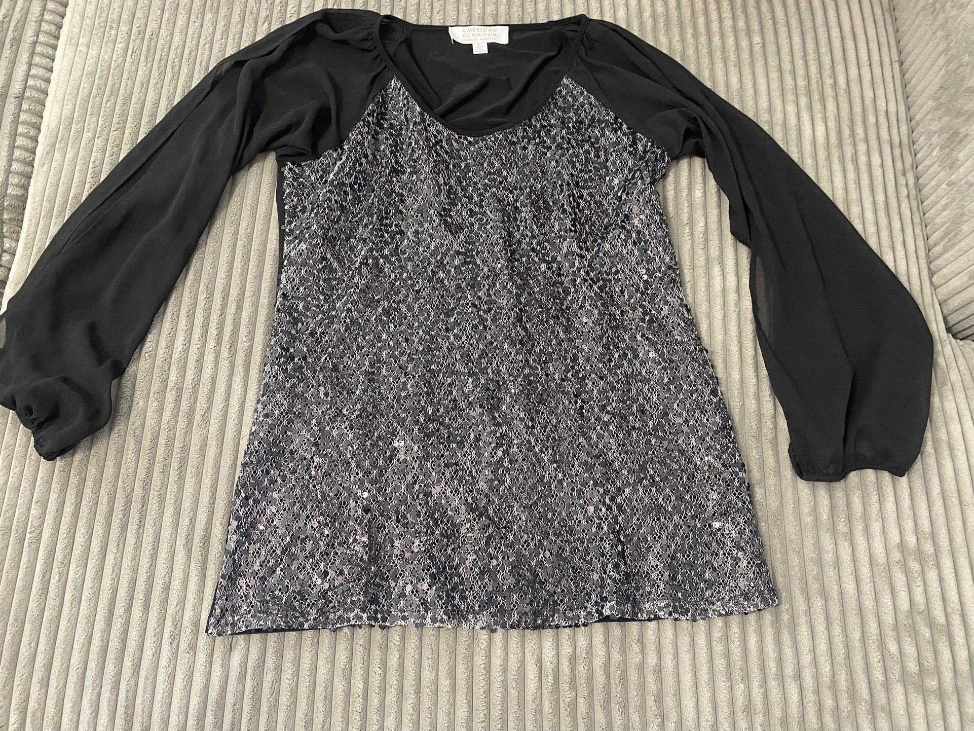 Badgley Mischka Sequin Top EUC