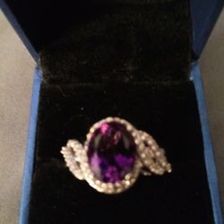 Moroccan Amethyst with Natural white Topaz