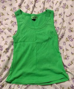 Universal Thread Neon Green Ribbed Tank