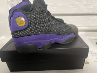 Air Jordan Retro 13 (gs) Black/ Court Purple And White