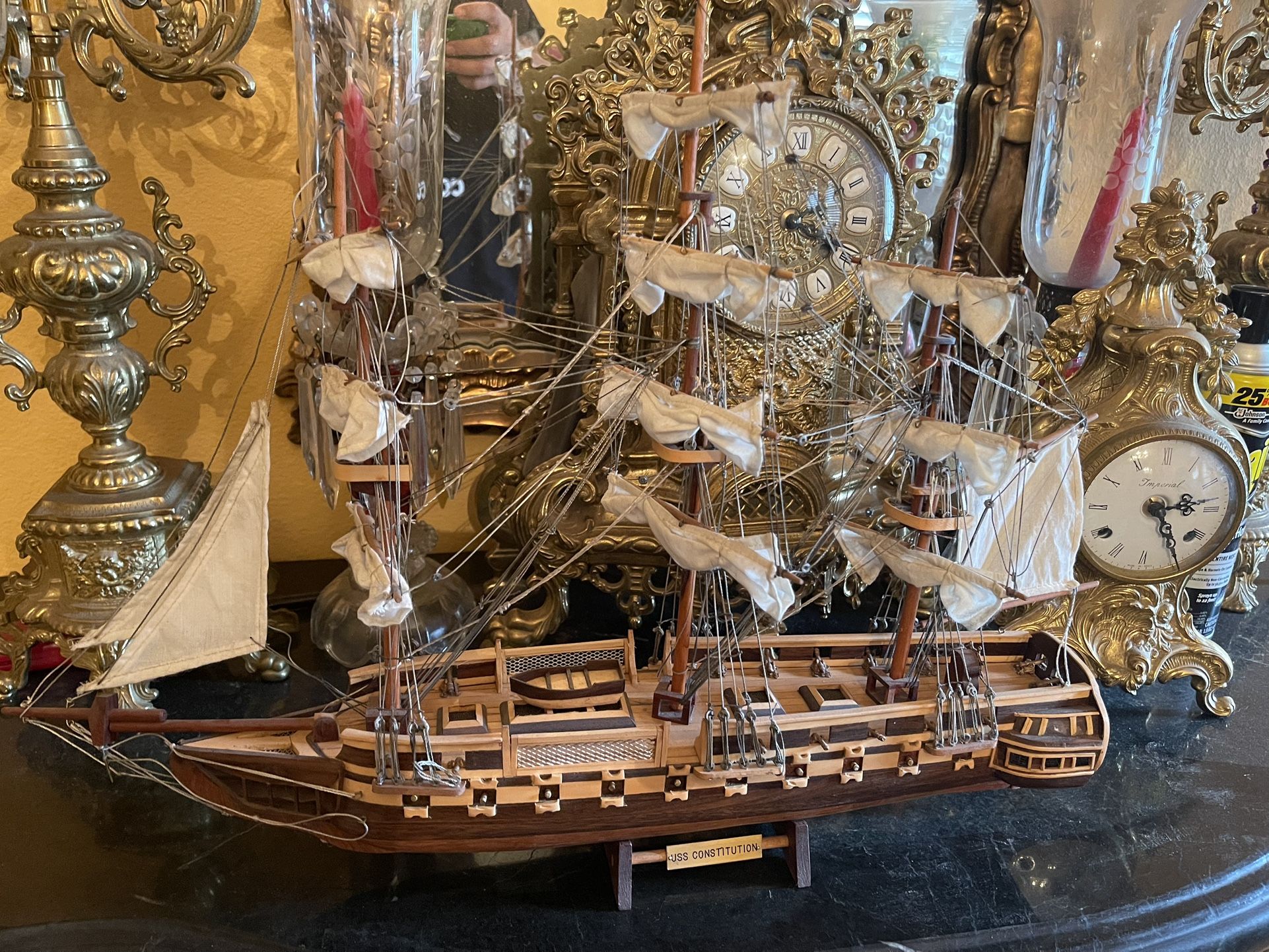 Wooden model Ship ( USS Constitution )