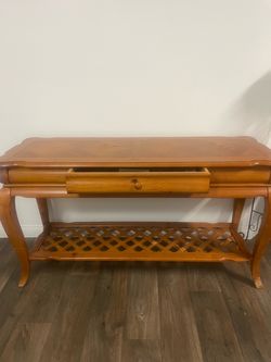 Wood Console Table with Drawer