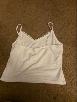 Cropped white tank top  size small