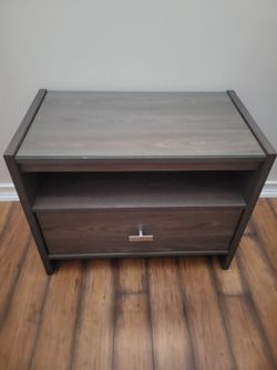 Night stand with glass top