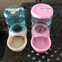 Dog / Cat Feeder & Water Dispenser $5 each OBO