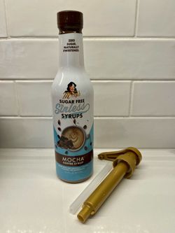 Miss Mary’s Sugar Free Sinless Syrup with pump included, 12.7 oz, Mocha, NEW