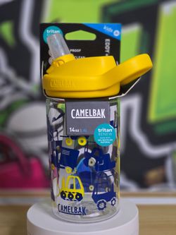 🚜 CamelBak Eddy+ Kids Water Bottle – Construction Theme (14 oz) 🚜