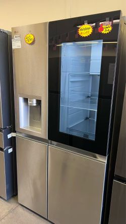 NEW🔥27 cu. ft. Side-By-Side Refrigerator with Instaview Glass, Craft Ice
