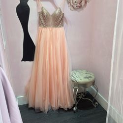 Blush Pink Prom Dress/quinceanera Dress