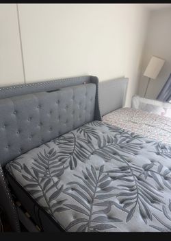 Grey color full bed frames full and twin