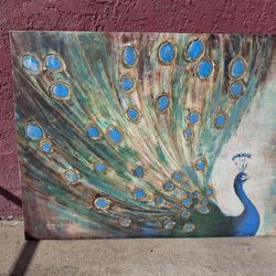 Vibrant Peacock painting