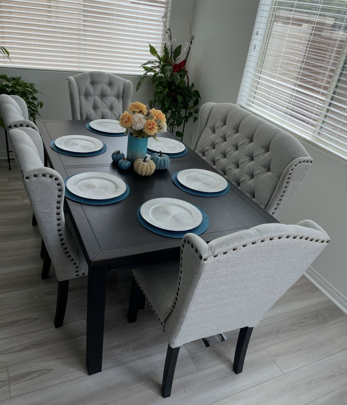 Dining Chairs (4) Plus Settee Bench (Table Not Included)