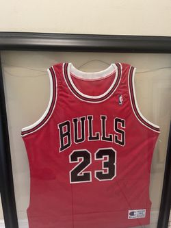 Michael Jordon HOF signed jersey no sticker or COA of authenticity fully framed