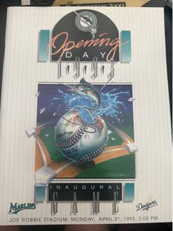 Florida Marlins inaugural program 1993