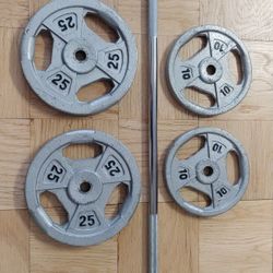 Barbell Bar Barbell Weight Set 70 Lbs