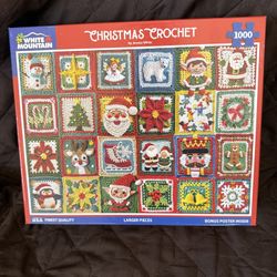 White Mountain Christmas, Crochet Jigsaw Puzzle
