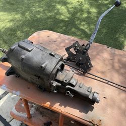 3 speed GM Saginaw transmission with floor shifter kit
