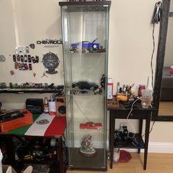  4-Shelf Clear Glass Curio Cabinet