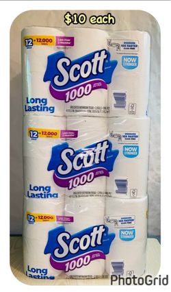Scott 1000 Toilet Paper 🧻 12 Rolls , $10 each package‼️