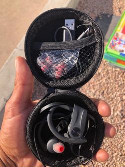 Black earphones