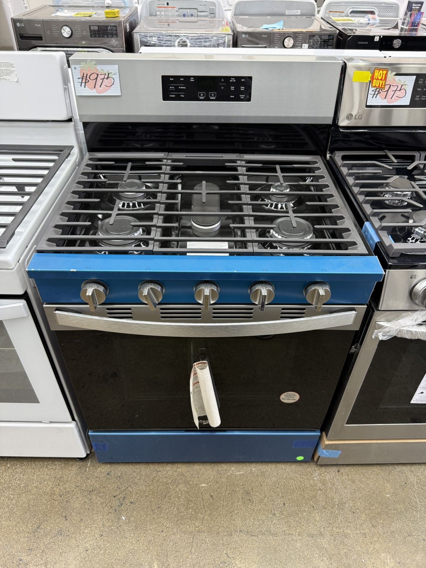 Brand new Whirlpool stainless steel 5 burner range stove