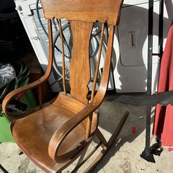 All wood rocking chair