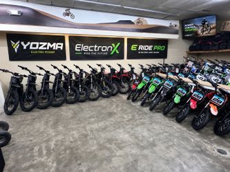 E RIDE PRO, YOZMA, APOLLO.  NEW DIRT BIKES