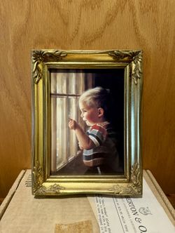 DADDY'S HOME Miniature Lithograph Father's Day 1993 Donald Zolan COA & Leaflet