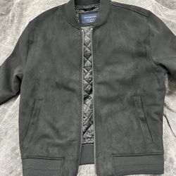 A&F Vegan Suede Bomber Jacket