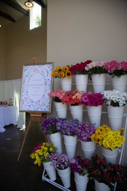 Flower Cart Stand with Buckets Sale Not Rental