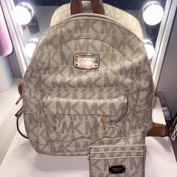 Michael Kors Mini Backpack With Wallet