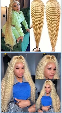 30 inch 613 deep wave lace frontal wig