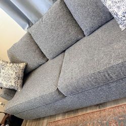 Modern Blue Sofa Couch – 3 Seater | Like New | Apartment Perfect